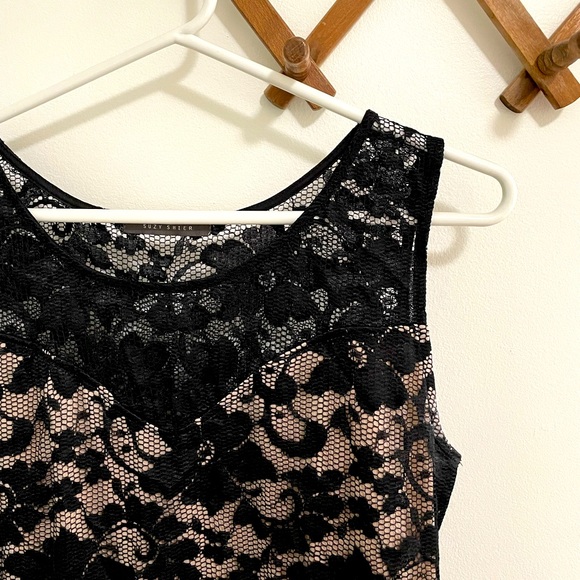 Lace cocktail dress black & cream - Picture 2 of 8